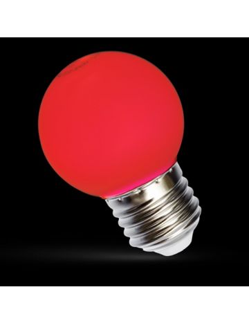GE 15w Red Coloured Golf Ball Lamp – Edison Screw Cap / E27 (240v)