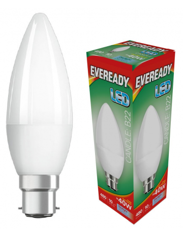 Eveready 6w (=40w) LED Candle Bulb – Bayonet Cap (Daylight White / 6500k)