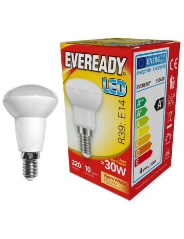 Eveready 4w (=30w) LED Opal R39 Bulb – Small Edison Screw (Warm White / 3000k)