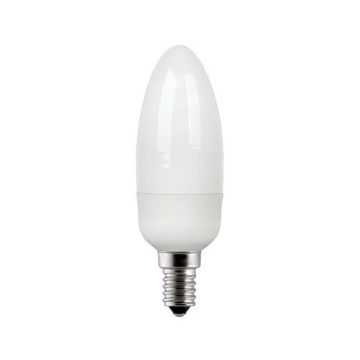 GE 9w CFL Low Energy Candle Light Bulb Small Edison Screw 827 2700k 8000 hours